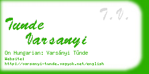 tunde varsanyi business card